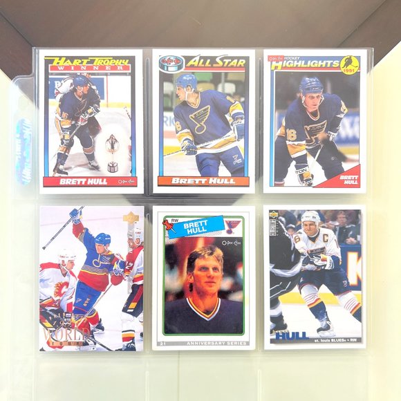 Brett Hull 15 Various NHL Hockey Cards from 1990 to 1995! - Picture 3 of 10